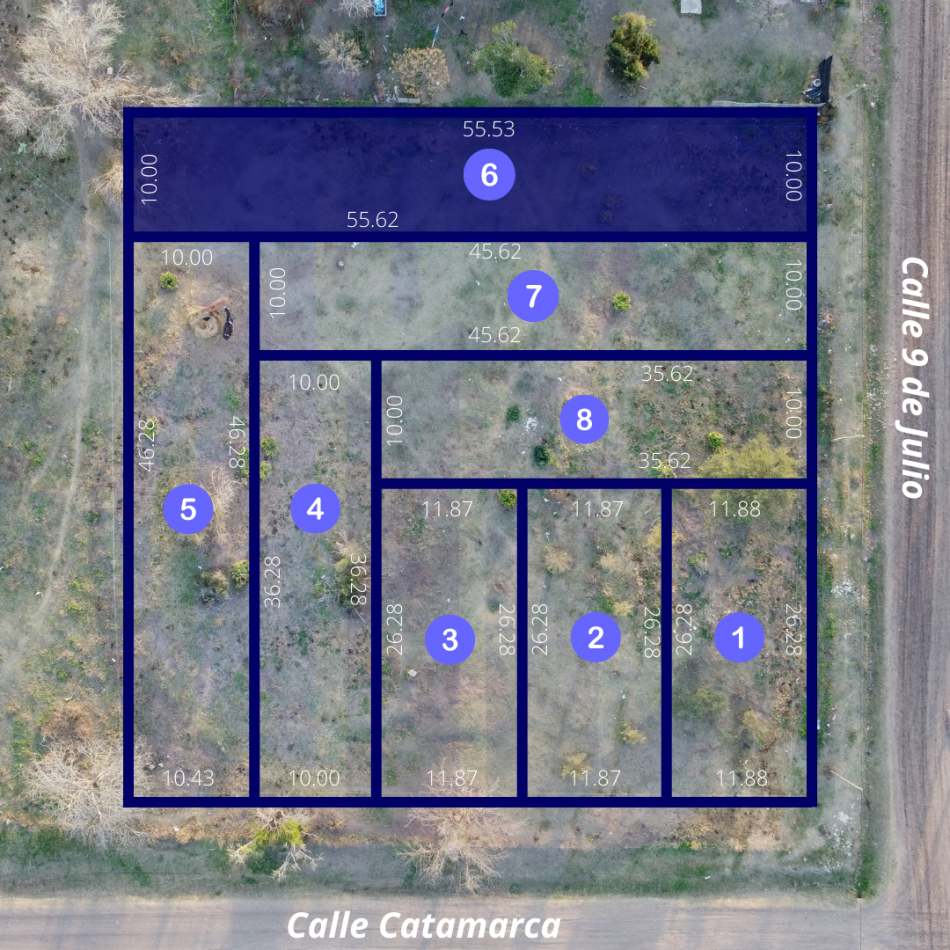 Lote N°6 terreno San Genaro Zona Este "Catamarca y 9 de Julio"