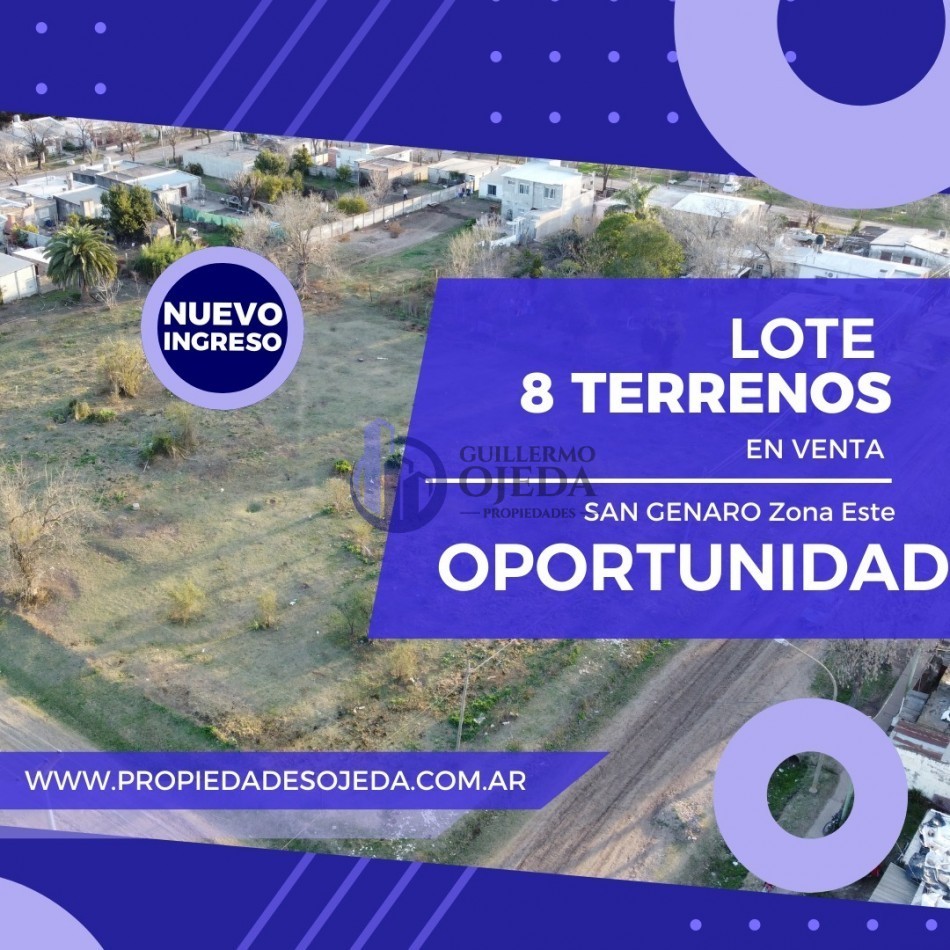 Lote N°6 terreno San Genaro Zona Este "Catamarca y 9 de Julio"