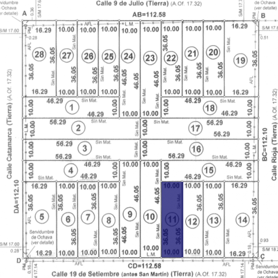 Terreno N°11 Lote en venta San Genaro Zona Este "28 Terrenos"